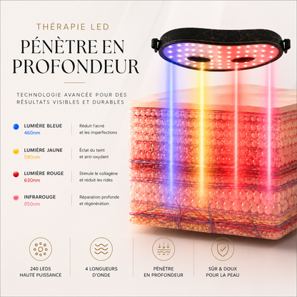 LUMIMASK™ – Masque LED Visage & Cou